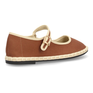 Merceditas de lona con ribete a contraste