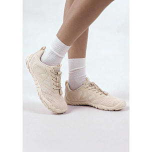 Sneakers unisex Barefoot Goflex in tela beige
