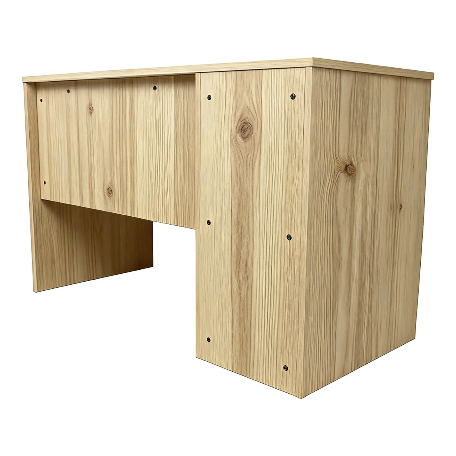 Bureau en bois 5 tiroirs "Malika" - 120 x 75 x 55 cm - Marron