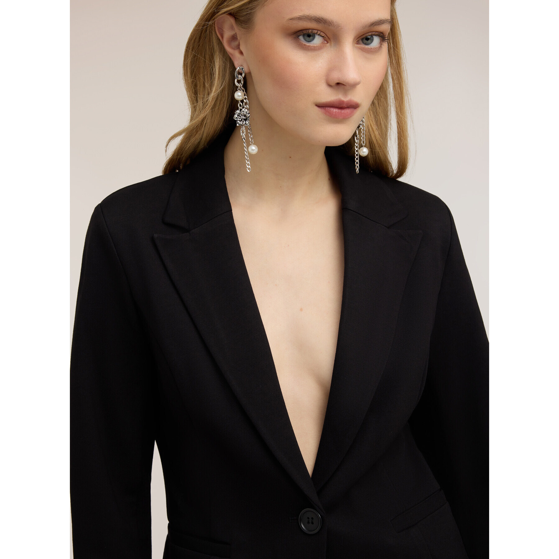 Motivi - Blazer monopetto in punto milano - Nero