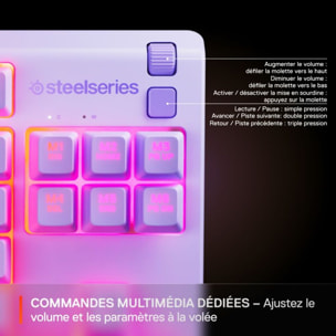 Clavier gamer STEELSERIES Apex 3 TKL Lavande
