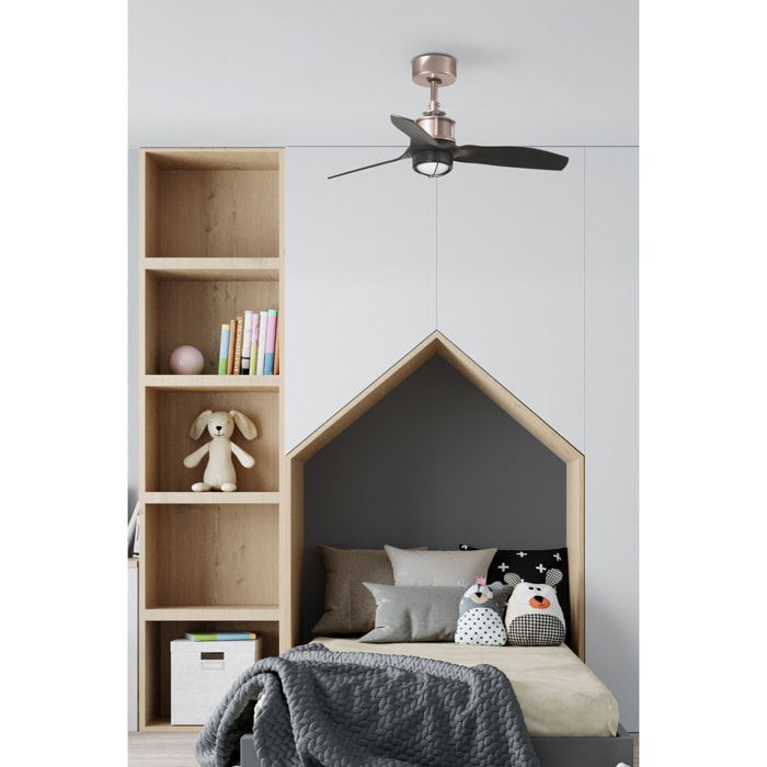 JUST FAN XS LED ventilatore da soffitto rame/nero 81cm