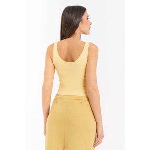 Kocca - Top da donna aderente in viscosa con scollo rotondo Donna
