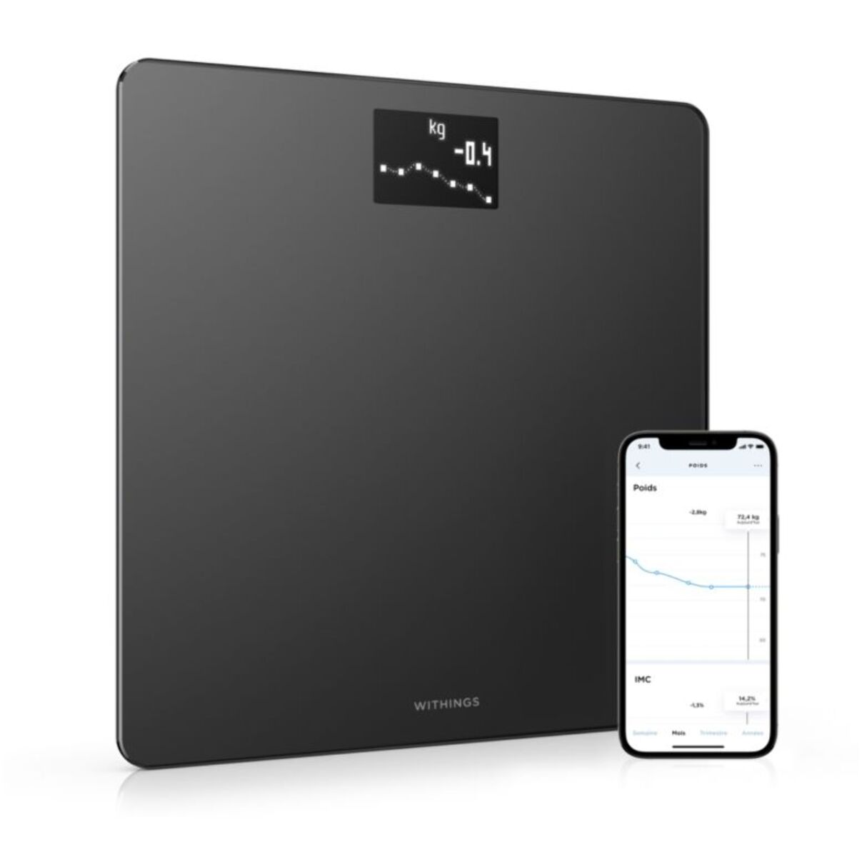 Pèse personne connecté WITHINGS Body Noir