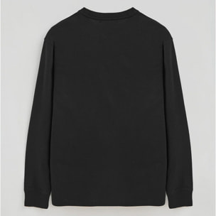 Camiseta negra de manga larga y logo bordado Rigby Go