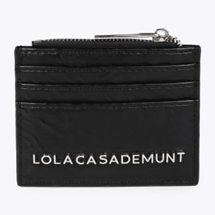 Porta carte effetto rugoso con borchie