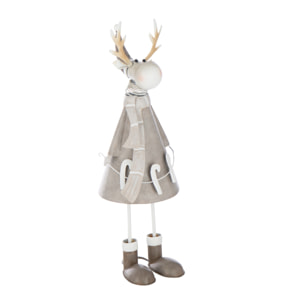 J-Line figurine Renne Sucre d’orge - métal - gris - small