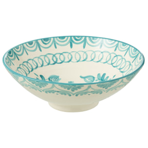 J-Line bol Granada Lebrillo - céramique - blanc/aqua