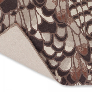 Tapis salon et chambre fait à la main en laine motif floral HAXE