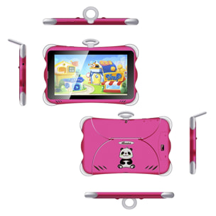 DAM Tablet Infantil K712 3G WiFi. SO Android 10. Pantalla 7'' 1024x600px. MTK 8321 Quad Core 2GB RAM + 16GB. Doble cámara. 20x2x13,5 Cm. Color: Rosa