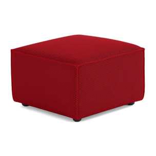 Arty - pouf d'appoint - en tissu mailles 3D - Rouge