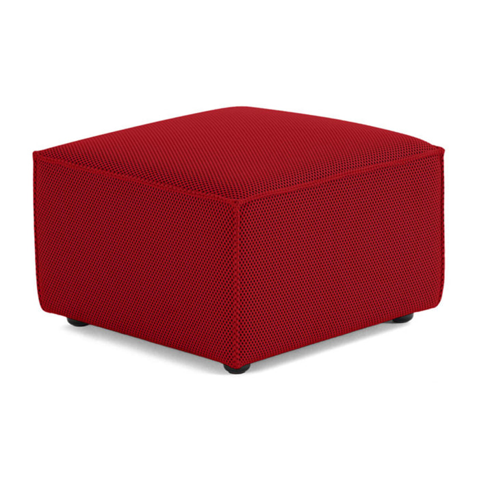 Arty - pouf d'appoint - en tissu mailles 3D - Rouge