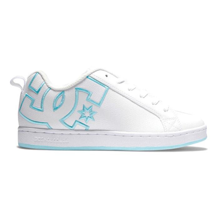 Zapatillas Sneaker DC SHOES Court graffik 300678 WHITE/WHITE/BLUE (XWWB)