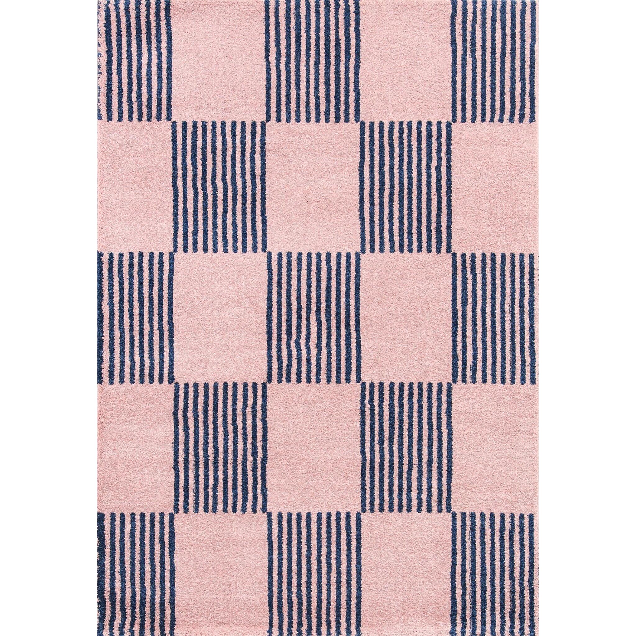 GROOVY - Tapis rétro coloré style seventies - Confortable et moelleux - Bleu
