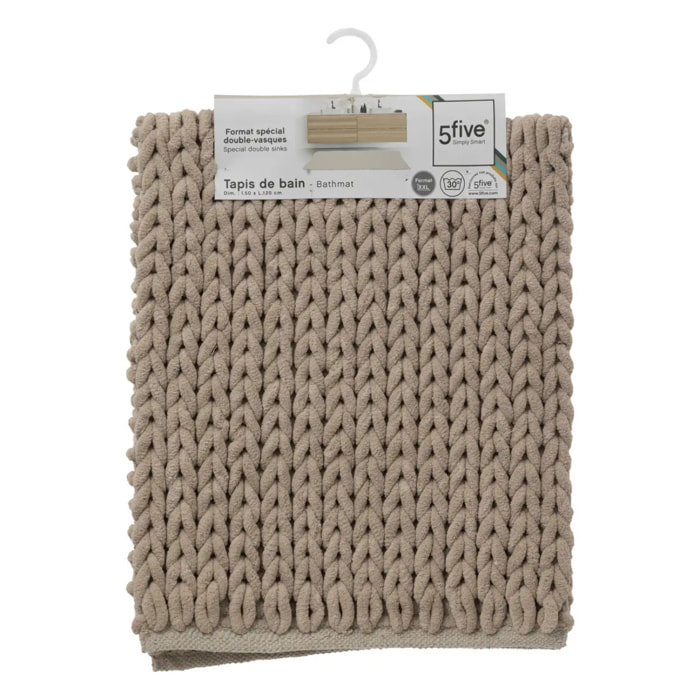 Tapis de bain 50x120cm "Colorama" beige naturel