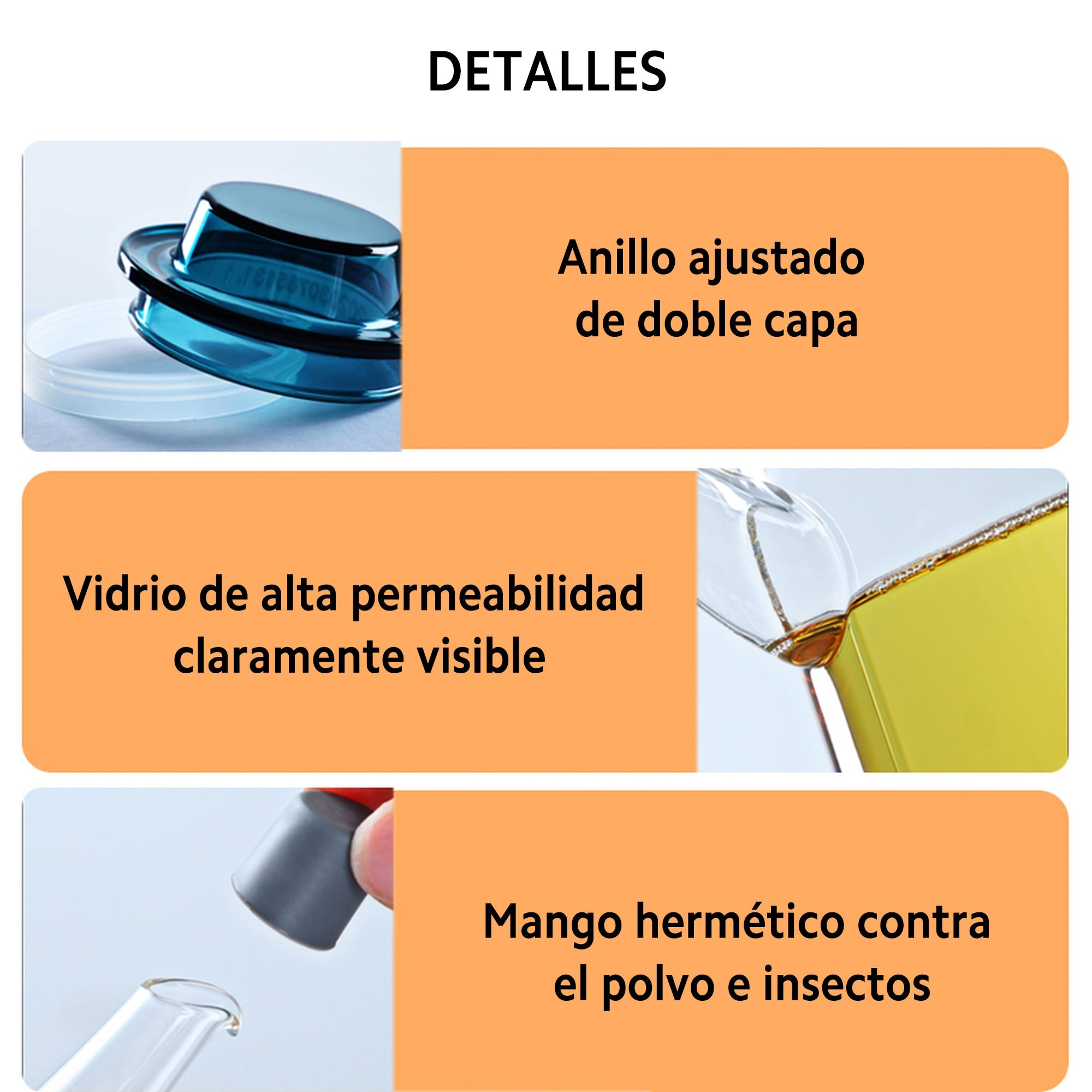 Aceiteria de vidrio de borosilicato 500ml joybos