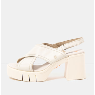 Sandalias con tacón 1990 NAPPA CREAM / EIVISSA color Cream