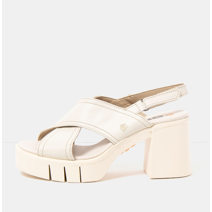 Sandalias con tacón 1990 NAPPA CREAM / EIVISSA color Cream