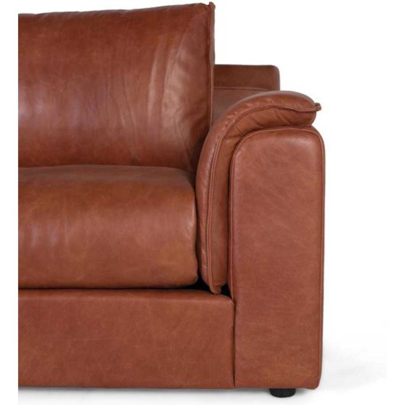 CANAPÉ 3 PLACES EN CUIR - 85 x 227 x 95 cm