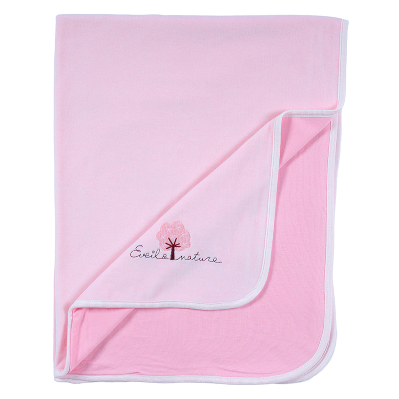 Plaid velours 75X100 cm Coton bio Pivoine