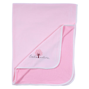 Plaid velours 75X100 cm Coton bio Pivoine