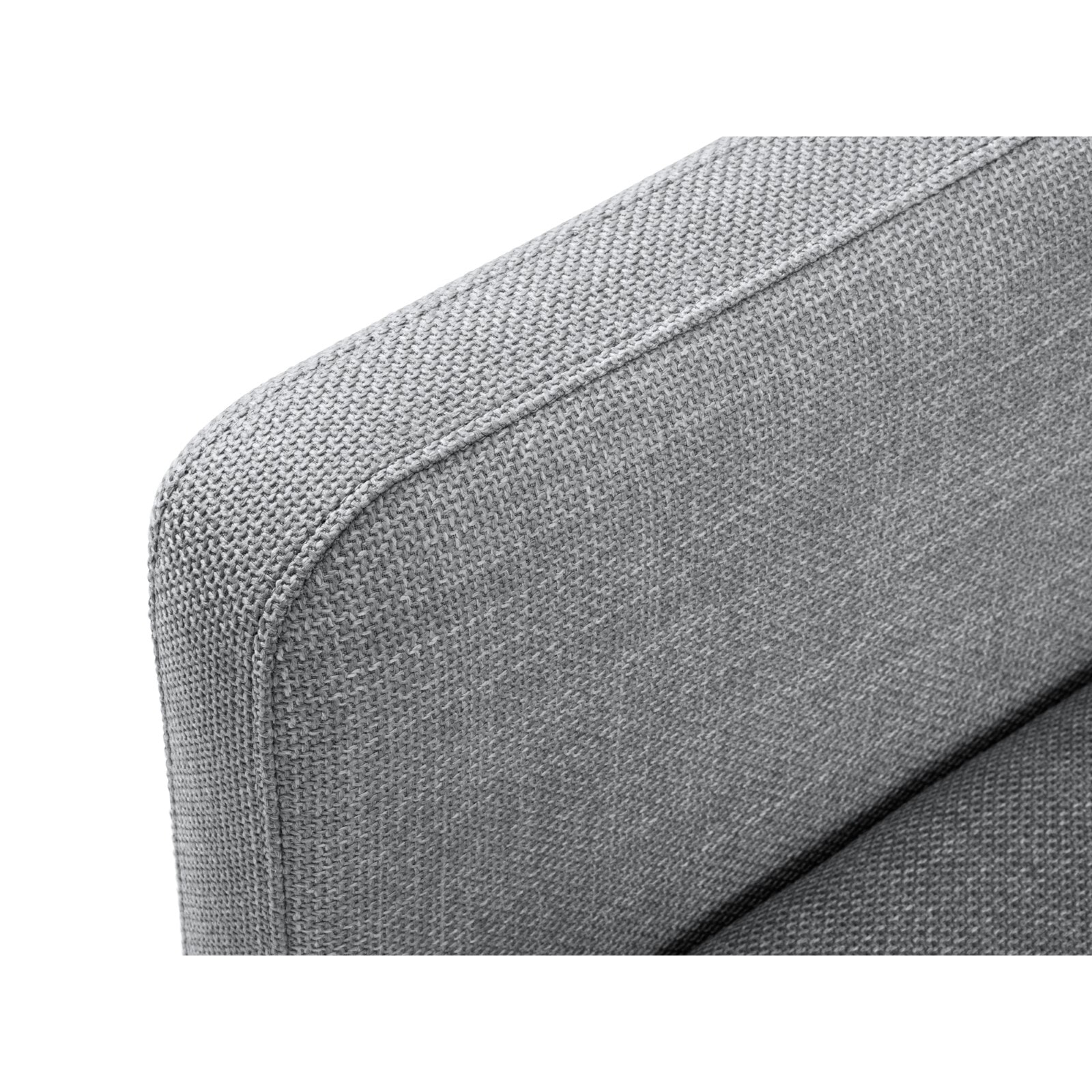 Canapé d'angle gauche convertible avec coffre de rangement "Yanis" 4 places en tissu structurel gris clair