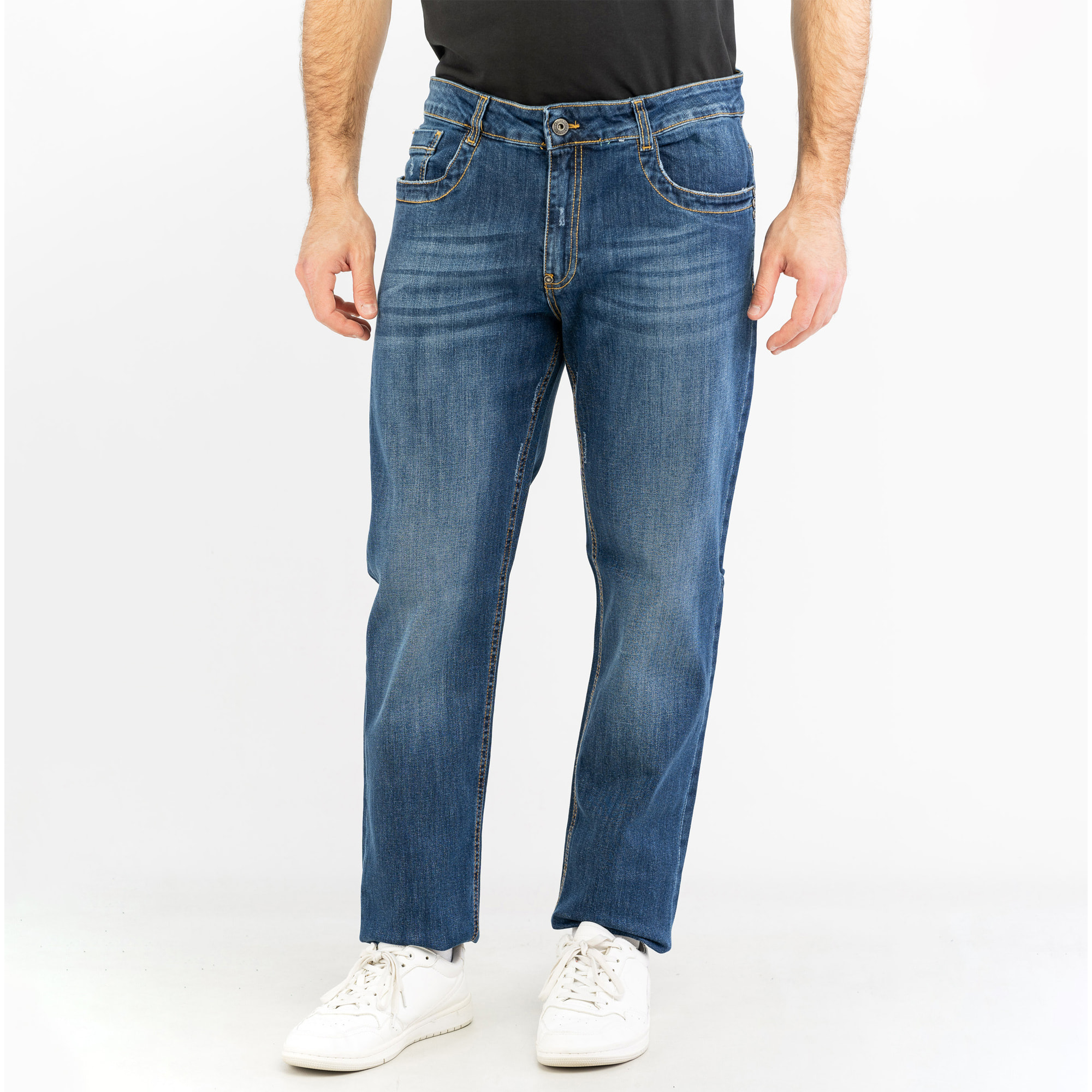 BIKKEMBERGS jeans uomo blue denim medium,light lav.1