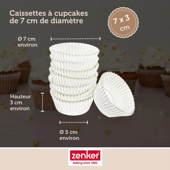 Lot de 100 moules à muffin en papier 7 cm Zenker Smart Pastry