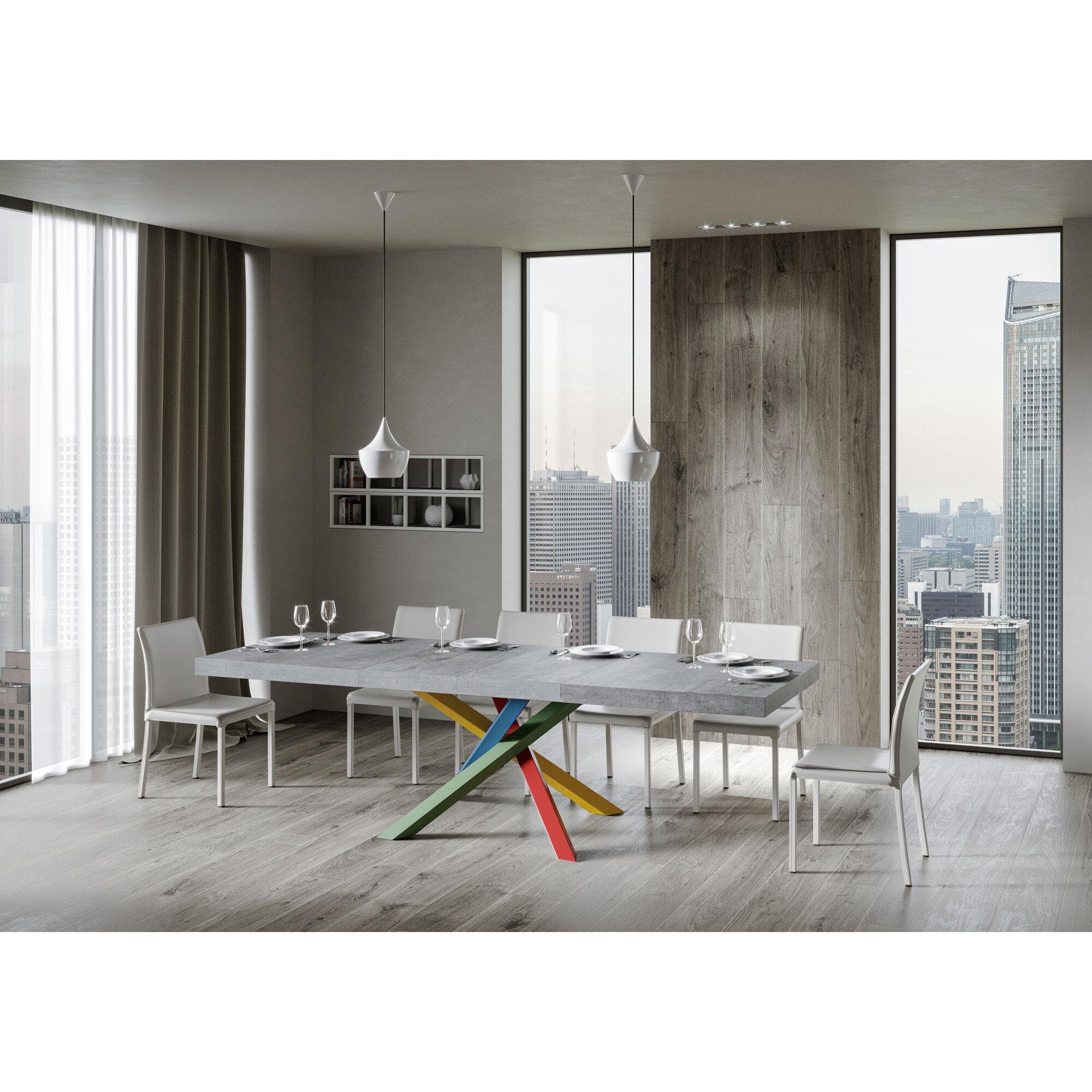 Mesa extensible 90x130/234 cm Volantis Premium Cemento estructura multicolor 4/B