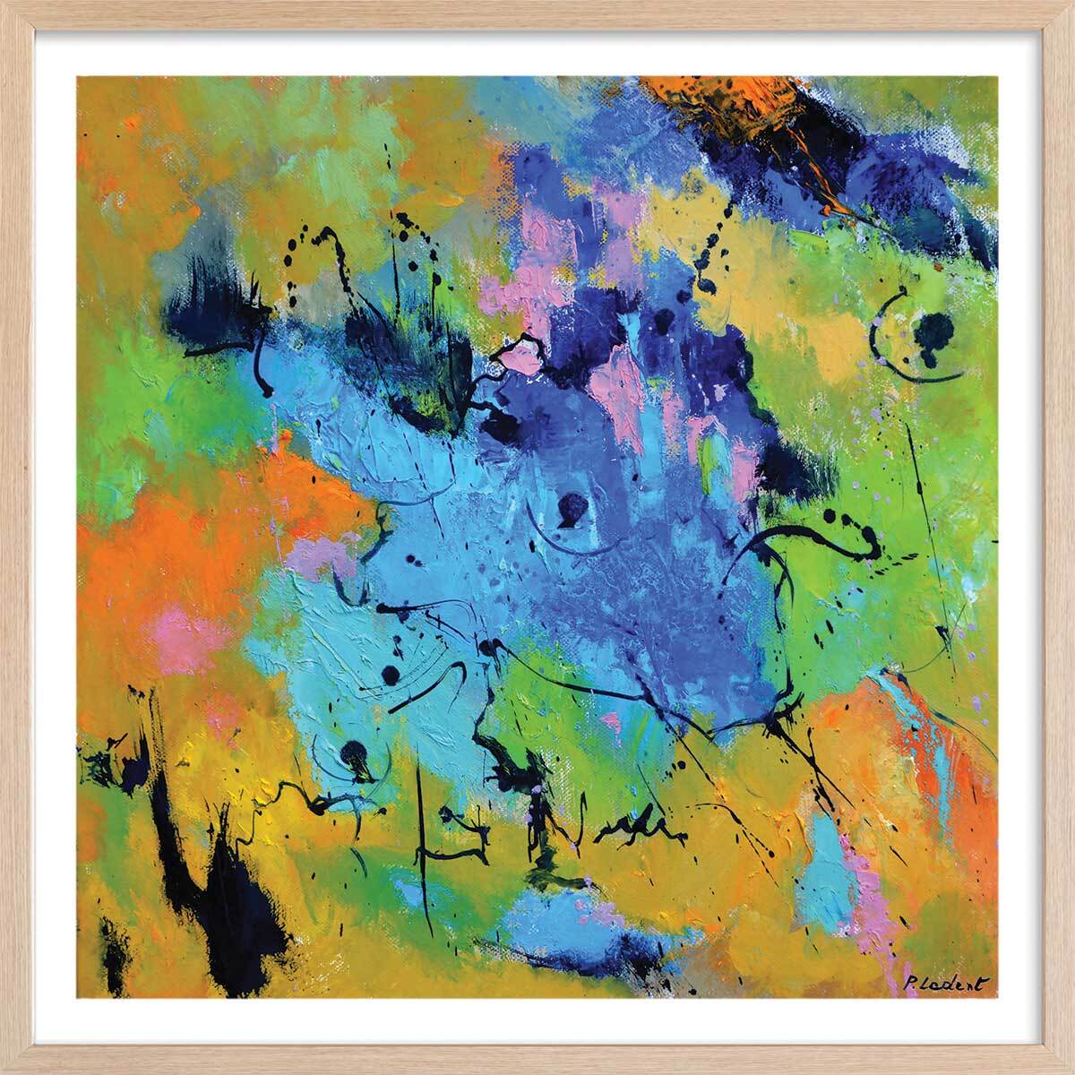 Affiche reproduction originale secret azur Affiche + cadre en bois - Chêne