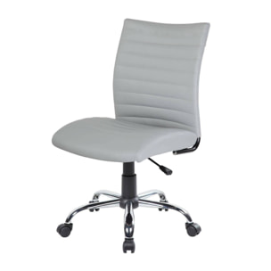 Sedia da ufficio Newcastle, Poltrona operativa, Seduta ergonomica da ufficio, 54x48h90/100 cm, Grigio