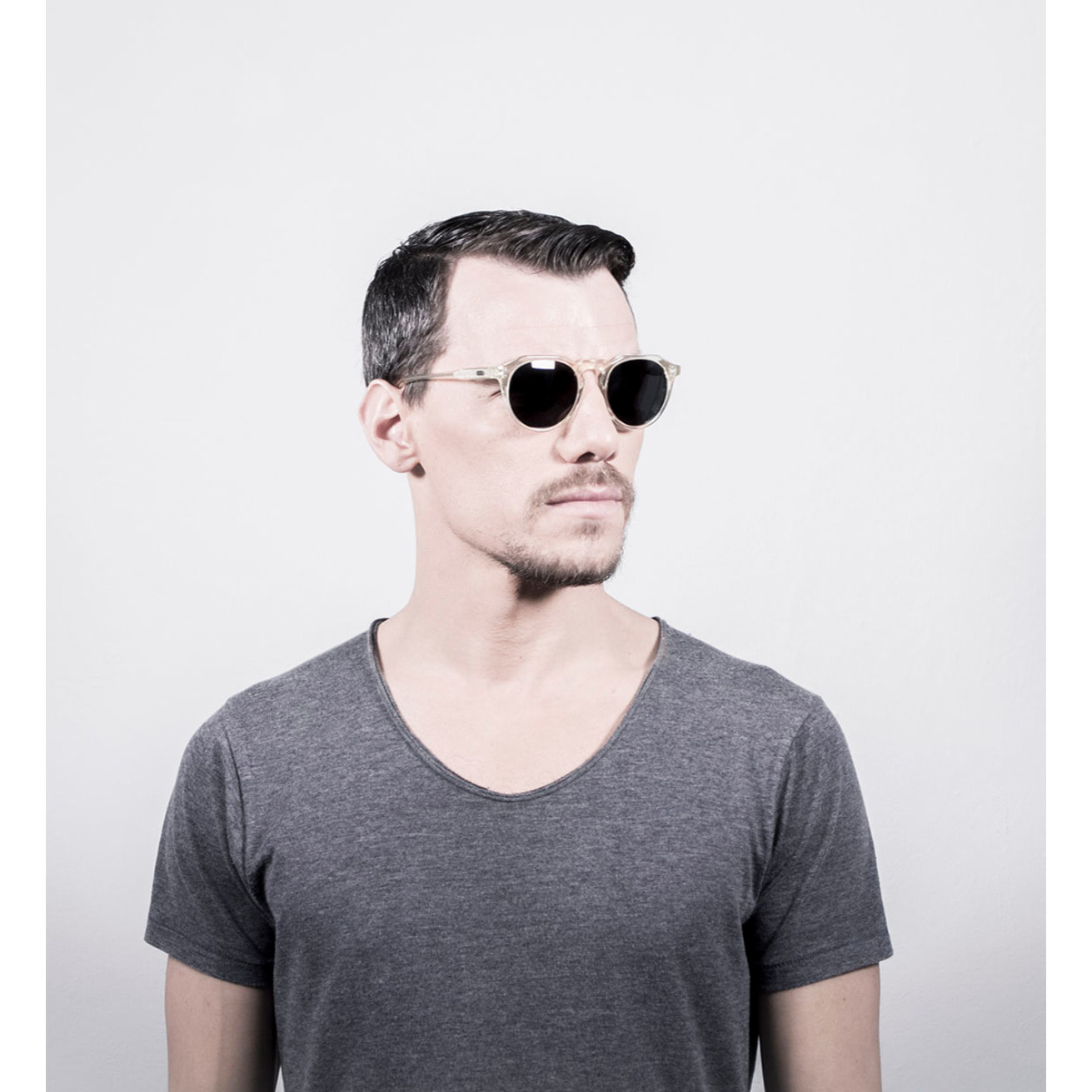Gafas de sol OCEAN CYCLOPS - Oro blanco transparente / Ahumada