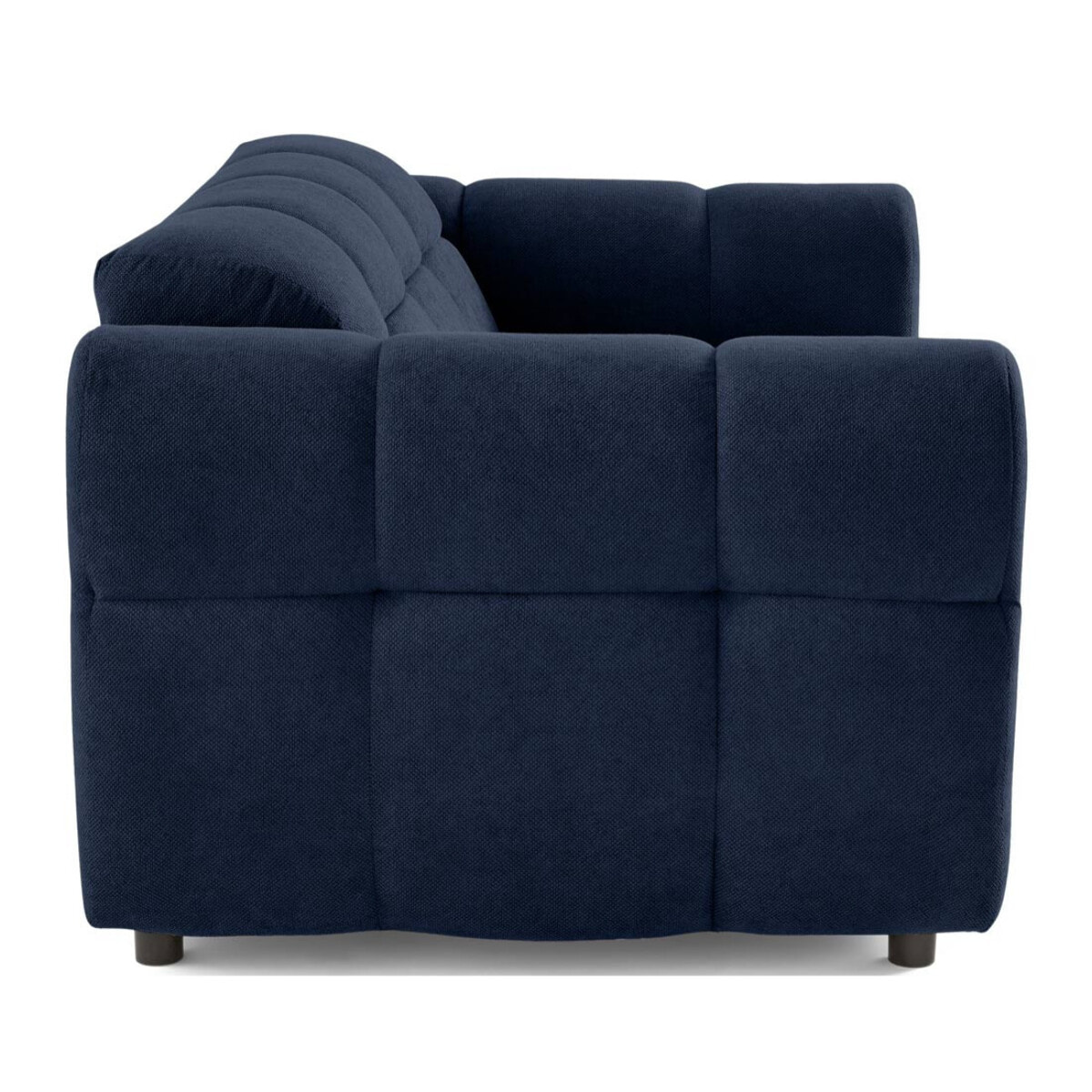 Ray - canapé droit 2 places en tissu texturé - Bleu