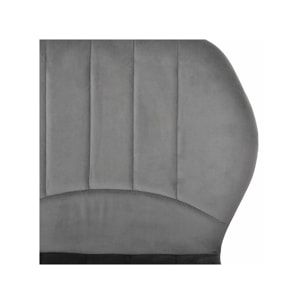 Chaise de bar en velours avec pieds en métal noir - FAUSTINE 2