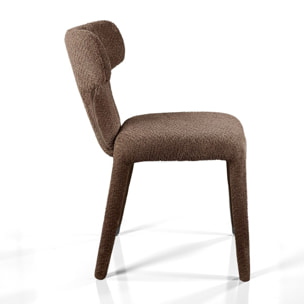 Lot de 2 chaises de salle à manger Tomasucci HERD, en tissu, marron, 60 × 50 × 81 cm