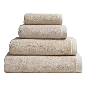 Drap de bain uni en coton peigné biologique, ESSENTIEL, Marron Gazelle