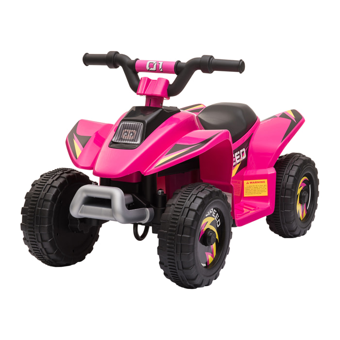 Quad électrique enfant - voiture électrique enfant - marche AV, AR - 6 V, V. max. 4,6 Km/h - rose