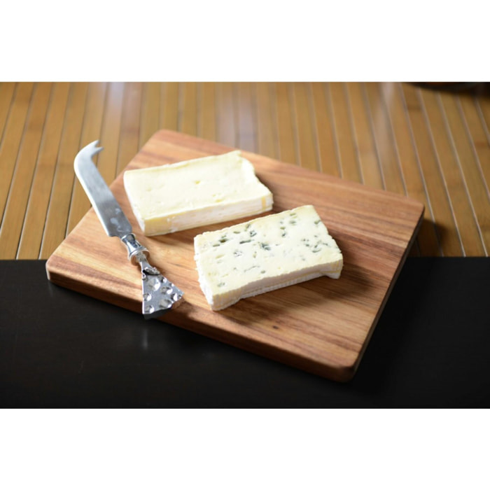 Plateau a fromage en acacia avec couteau design fromage