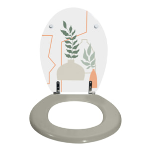 Abattant wc MDF AMELIA Multicolore - Charnières Inox MSV