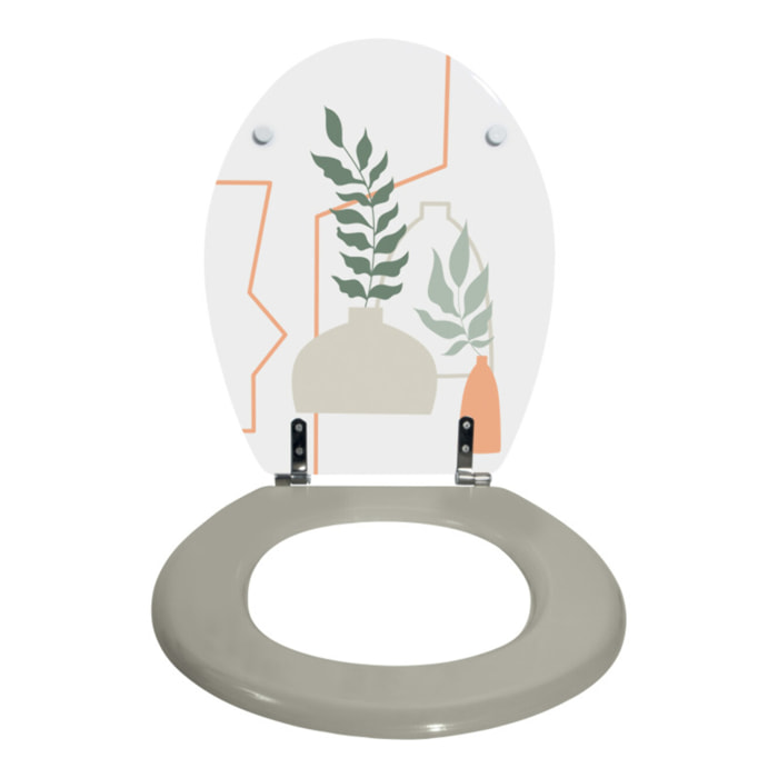 Abattant wc MDF AMELIA Multicolore - Charnières Inox MSV