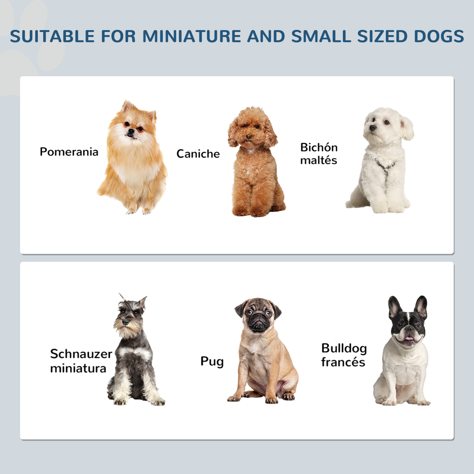 Comedero Elevado para Perros con Soporte y 2 Cuencos Extraíbles de Acero Inoxidable Alimentador para Mascotas Alimento y Agua 44x24x15 cm Gris