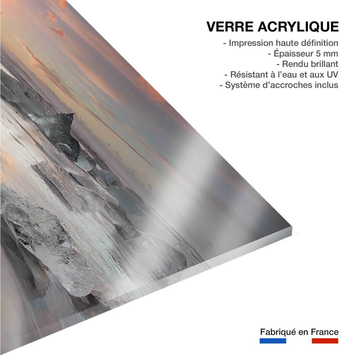 Tableau paysage Lagon glace Tableau plexiglas