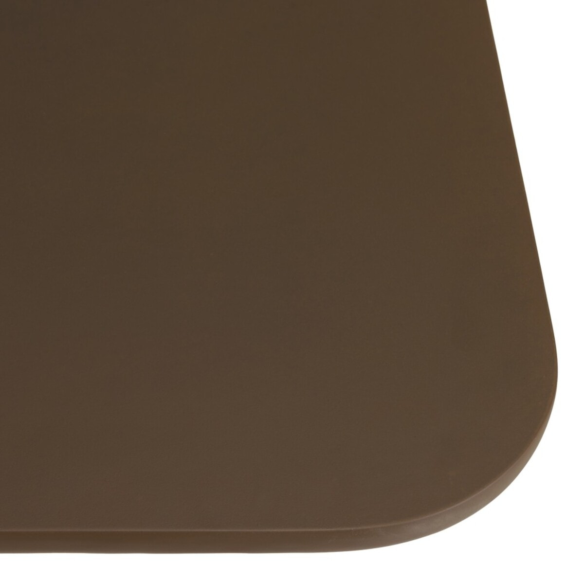 NESTOR - Ensemble table et bancs effet béton marron pieds en bois d'acacia