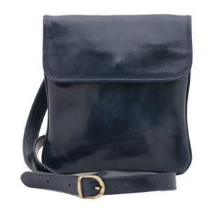 Borsa a tracolla da uomo in vera pelle - Modello False - Made in Italy - 25.0 x 23.0 x 4.0 cm