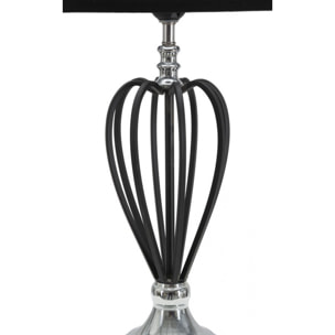 LAMPADA DA TAVOLO DARKY SILVER CM Ø 28X56