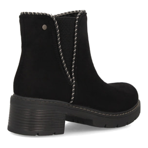 Botines casual con ribete trenzado para mujer