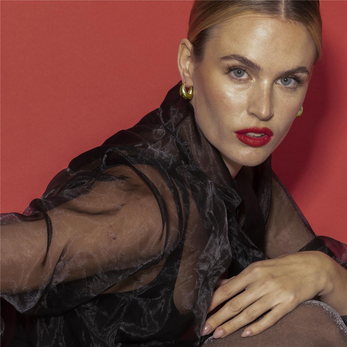 Pendientes acabado oro 18k