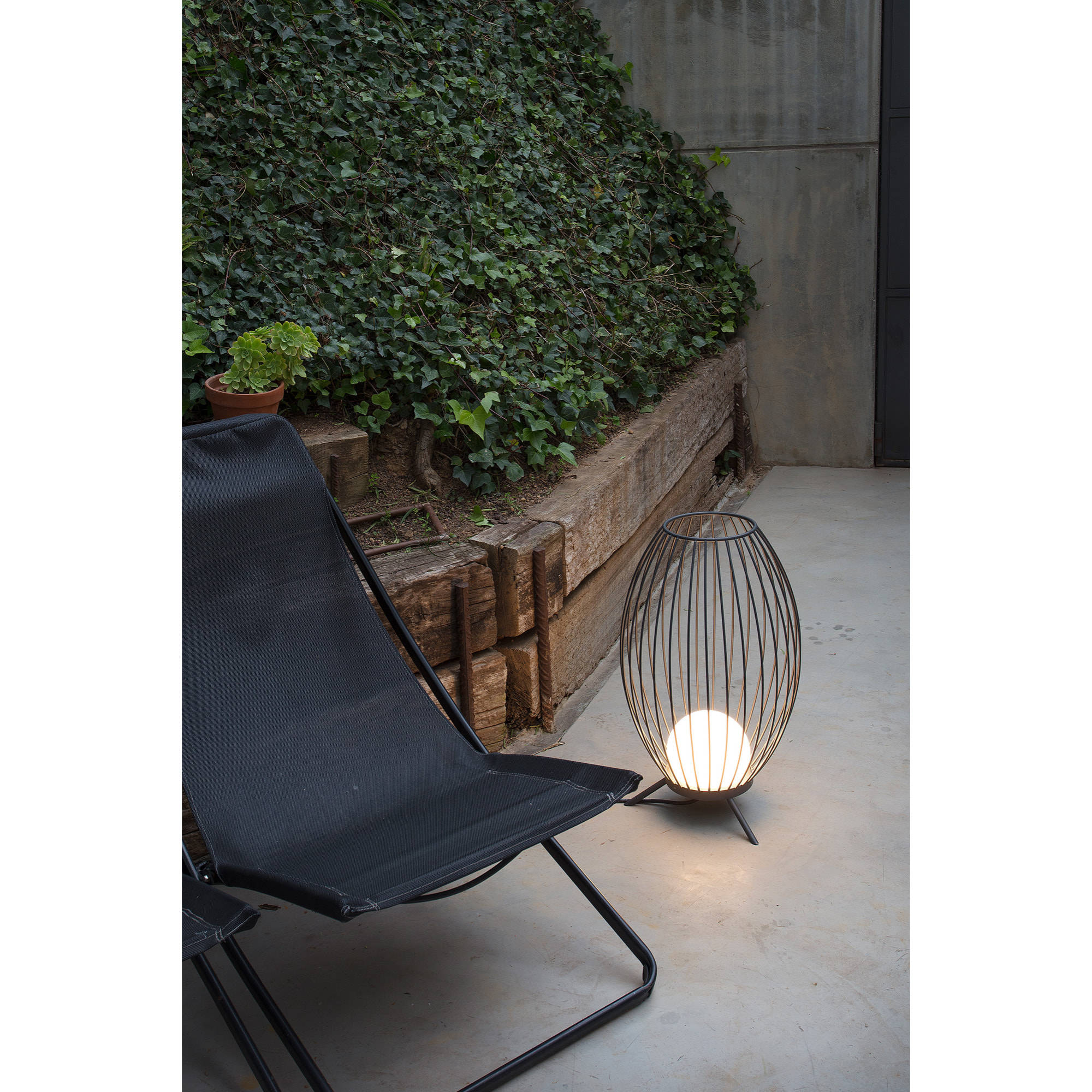 CAGE LED Lampe portable gris foncé