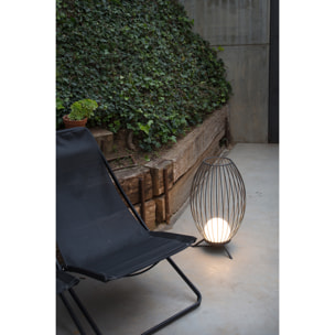 CAGE LED Lampe portable gris foncé