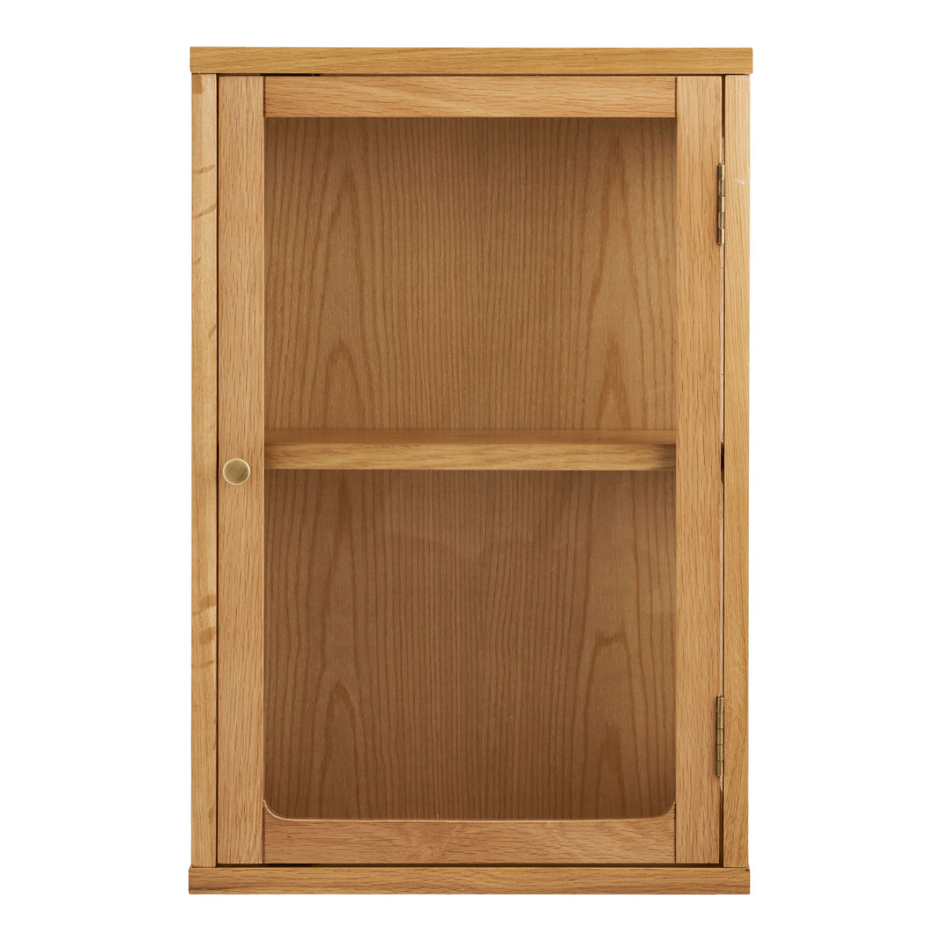 Mobile pensile Zamora in rovere e vetro temperato naturale 40×60 cm